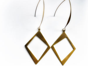 Gold Asymmetrical Dangle Earrings