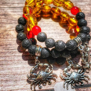 "I Love Maryland" Lava stone beaded bracelet