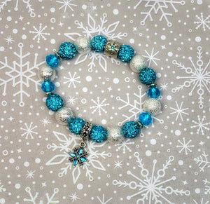 Aquamarine Snowflake Bracelet