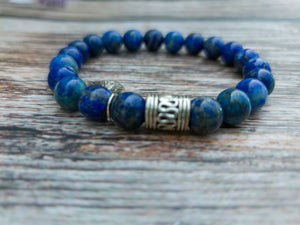 Lapis lazuli beaded bracelet