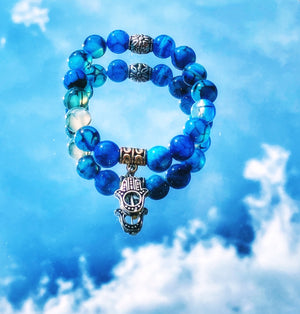 Blue Dragon Vein Agate bracelet